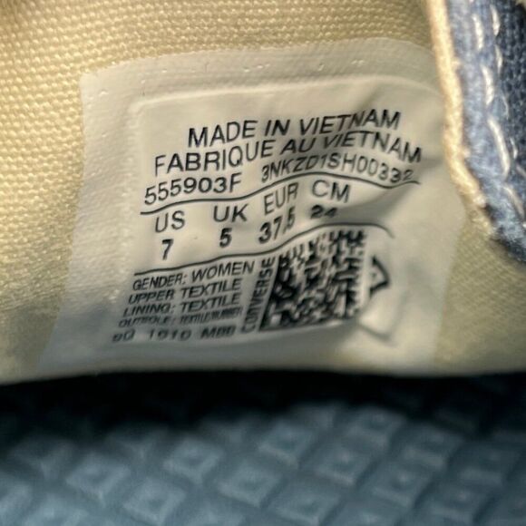 Converse Coral Ox Shoes Women's Size 7 Blue Chuck Taylor All Star Low Sneakers - Picture 11 of 11